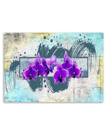 Modernes Wandbild - Lila Orchideen abstrakt | Feeby