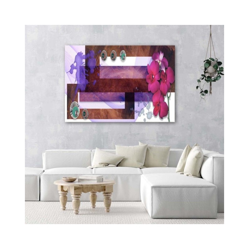 Bild - Geometrische Komposition mit einer Orchidee | Feeby