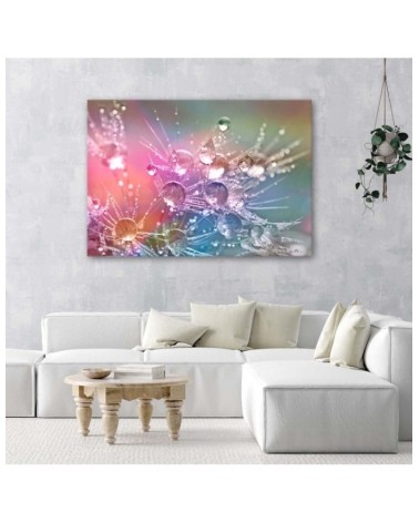 Bild auf Leinwand - Wassertropfen auf einem Tautropfen | Feeby