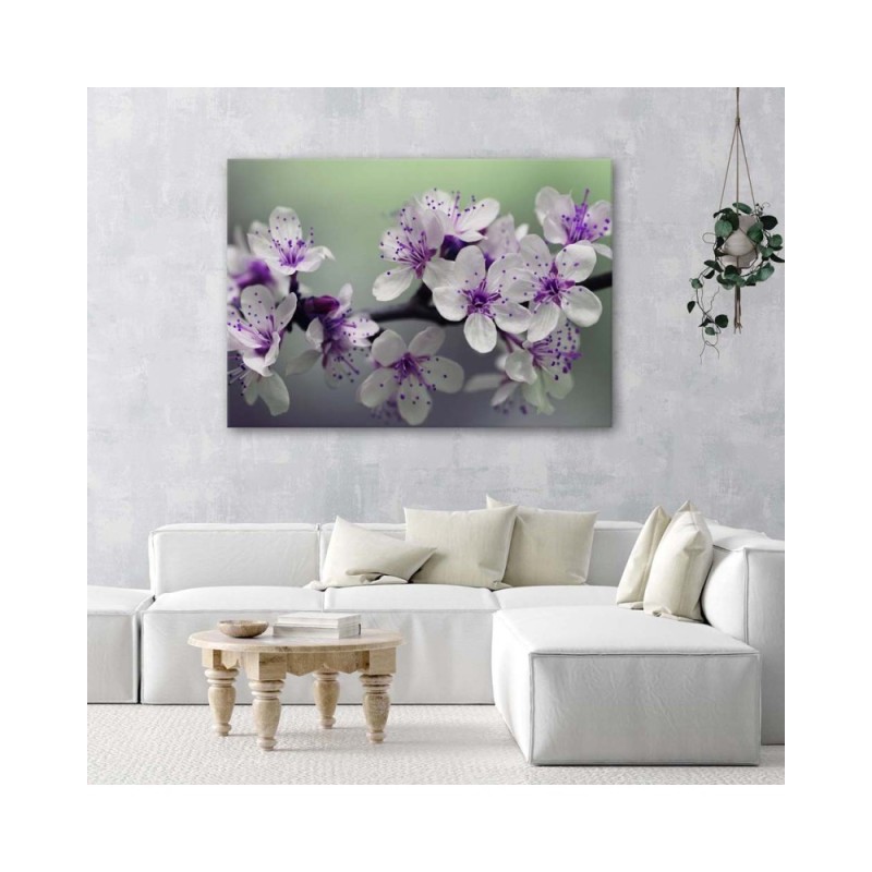 Modernes Wandbild - Blumen auf einem Baum | Feeby