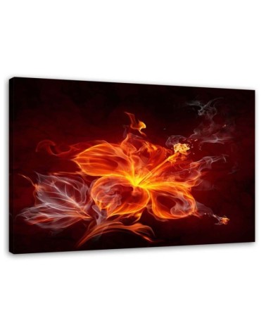 Fiery flower - Canvas print for the living room | FEEBY