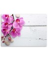 Różowa orchidea na deskach - Wydruk na płótnie | FEEBY