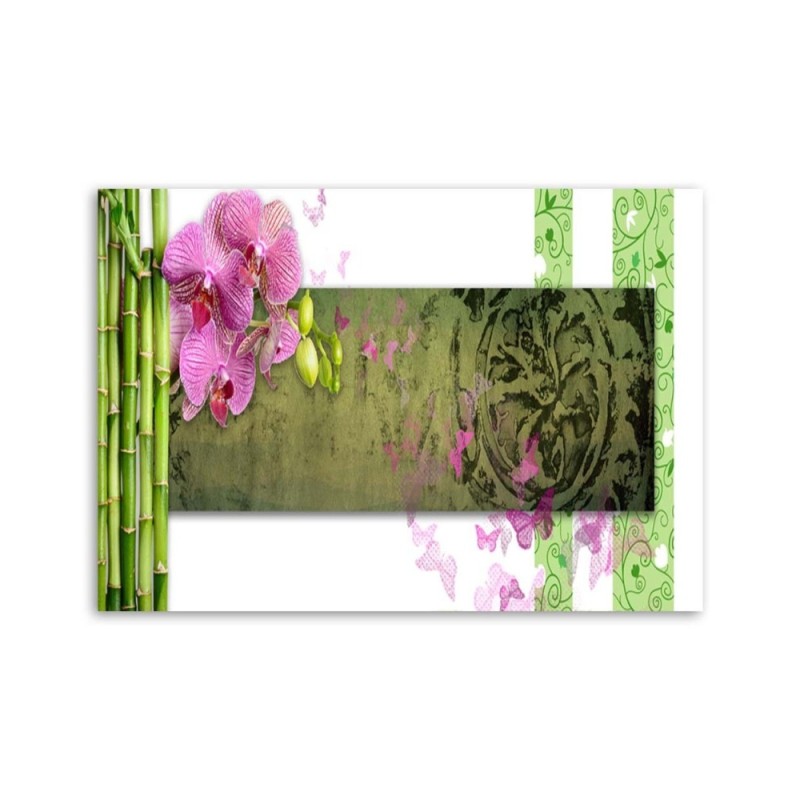 Modernes Wandbild - Orchidee und Bambus | Feeby