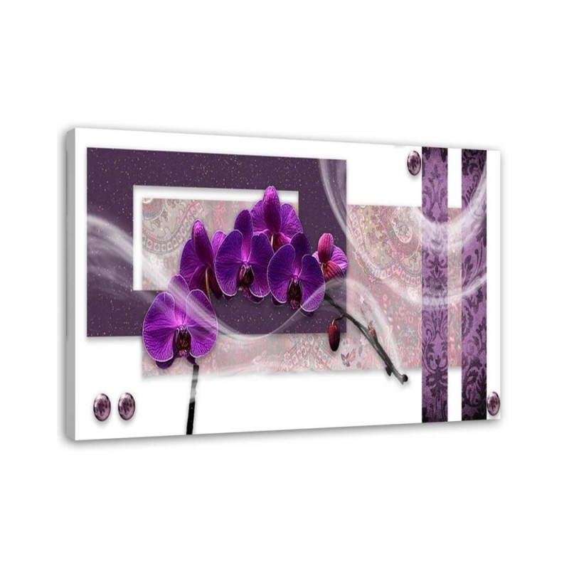 Purple orchid abstract - Modern painting for living room | FEEBY