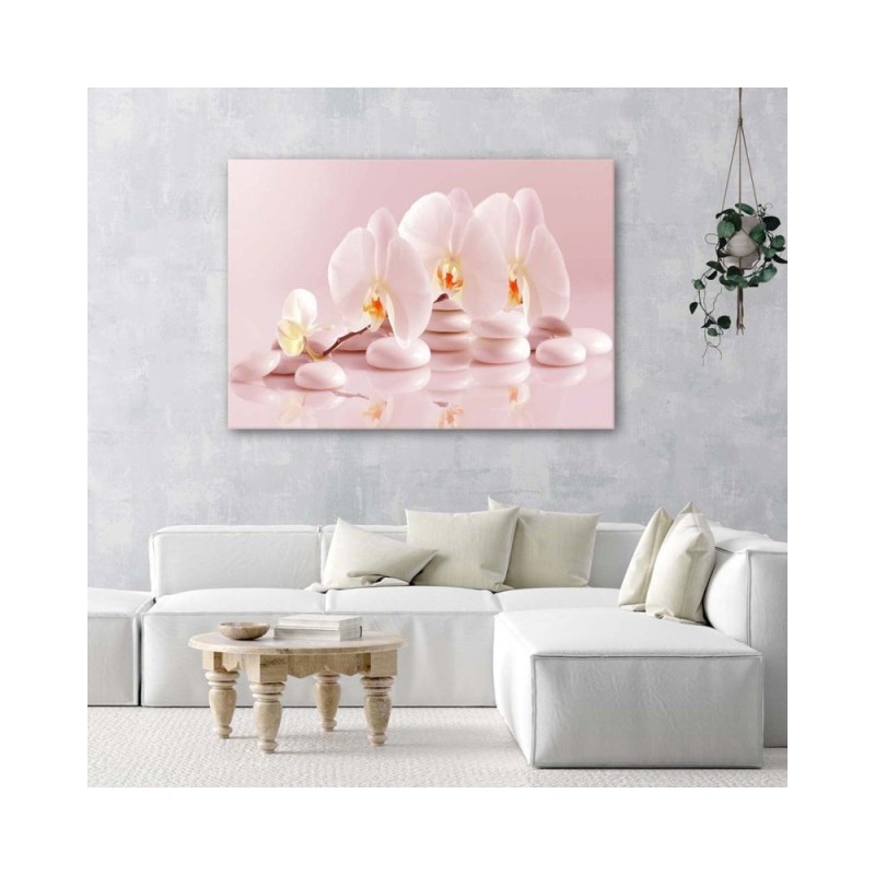 Bild auf Leinwand - Zen-Orchideen in Puderrosa | Feeby