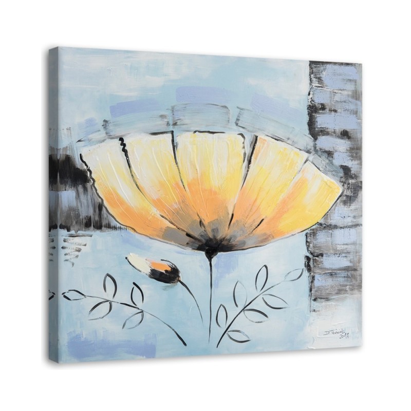 Leinwandbild modern - Blume mit Kelch nach rechts | Feeby