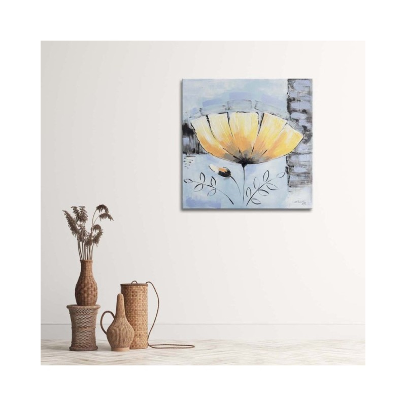 Leinwandbild modern - Blume mit Kelch nach rechts | Feeby