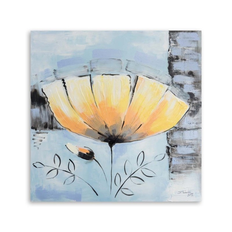 Leinwandbild modern - Blume mit Kelch nach rechts | Feeby