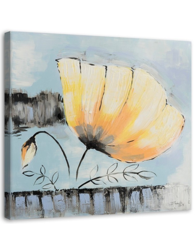 Leinwandbild - Blume mit Kelch nach rechts | Feeby