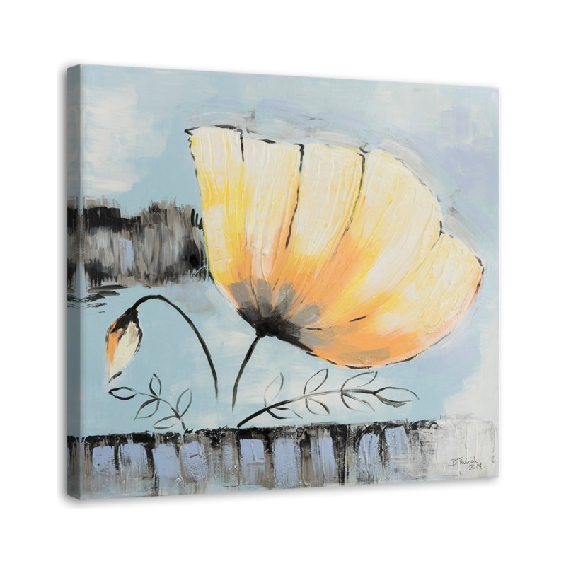 Leinwandbild - Blume mit Kelch nach rechts | Feeby