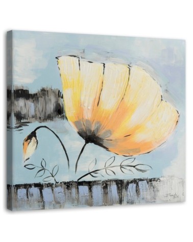 Leinwandbild - Blume mit Kelch nach rechts | Feeby