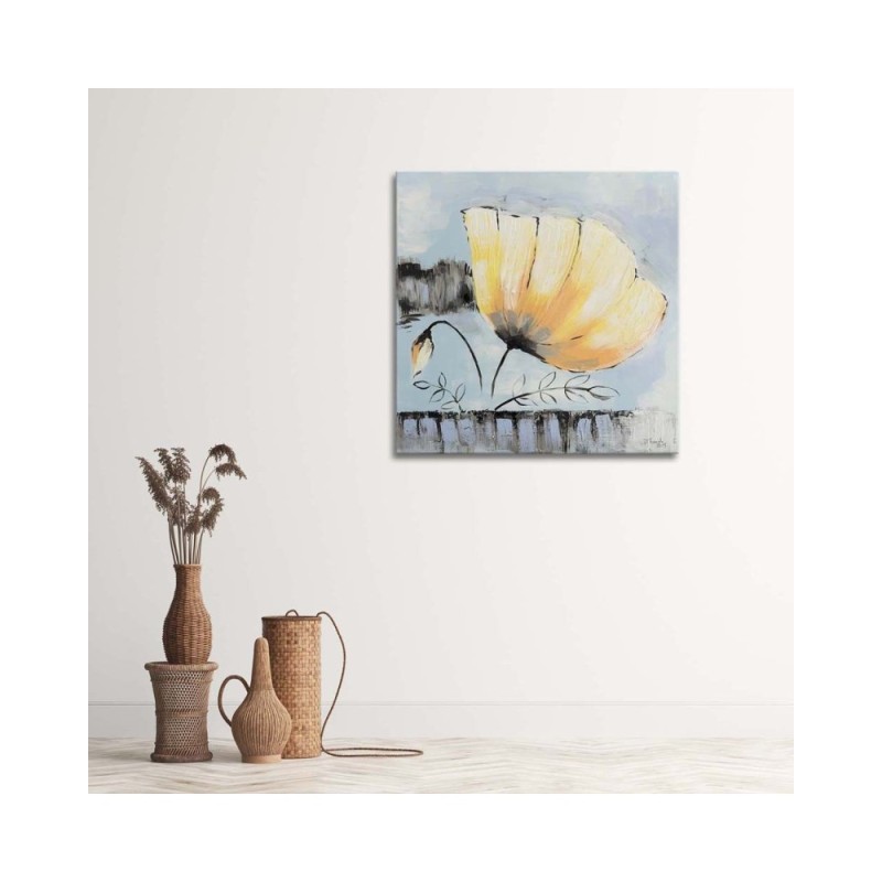 Leinwandbild - Blume mit Kelch nach rechts | Feeby