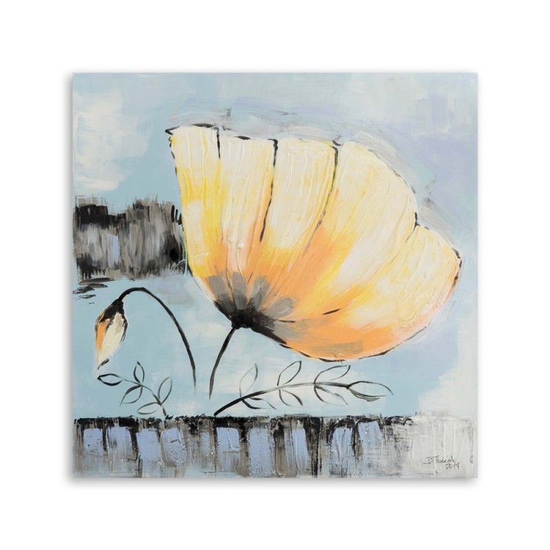 Leinwandbild - Blume mit Kelch nach rechts | Feeby