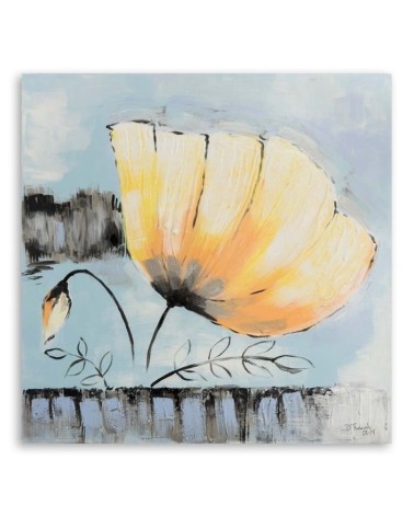 Leinwandbild - Blume mit Kelch nach rechts | Feeby