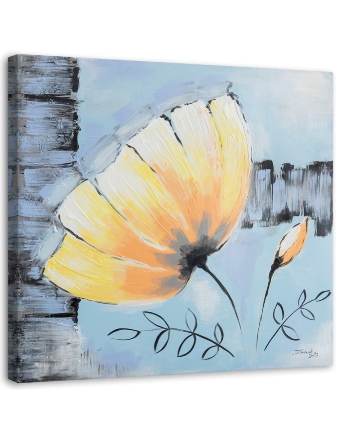 Bild auf Leinwand - Blume mit Kelch nach links | Feeby