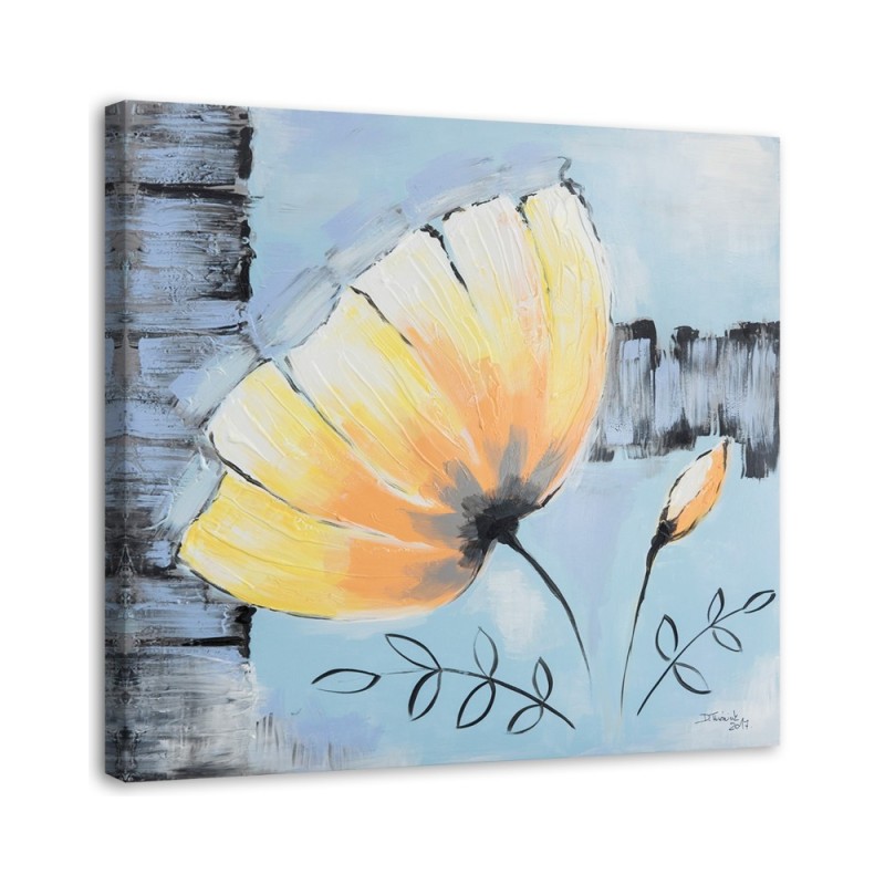 Bild auf Leinwand - Blume mit Kelch nach links | Feeby