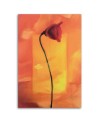 Lone poppy flower - Modern Canvas painting for living room | FEEBY