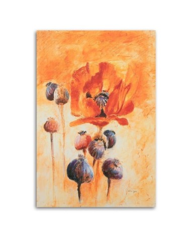 Bild auf Leinwand - Mohnblumen in Blüte - handbemalt | Feeby