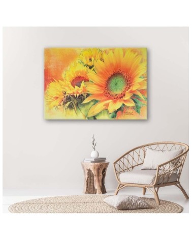 Bild auf Leinwand - Handgemalte Sonnenblumen | Feeby