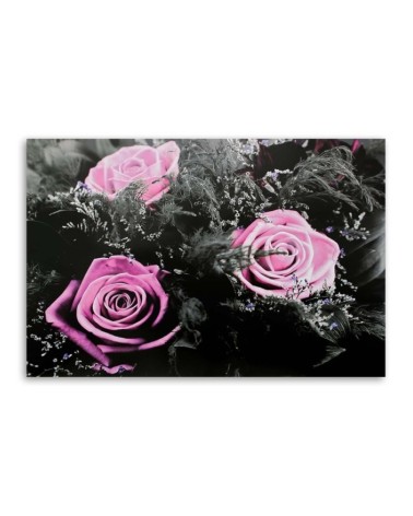 Leinwandbild - Rosa Rosen in einem geheimen Garten | Feeby