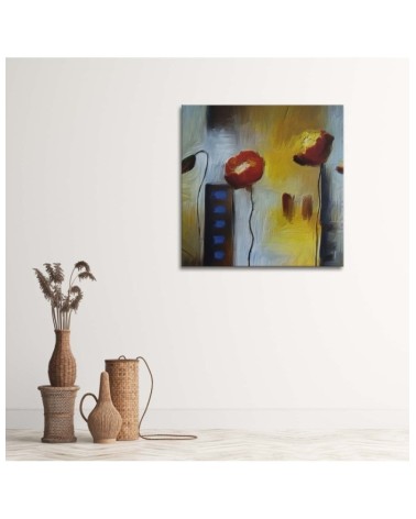 Bild auf Leinwand - Zwei orangefarbene Mohnblumen | Feeby