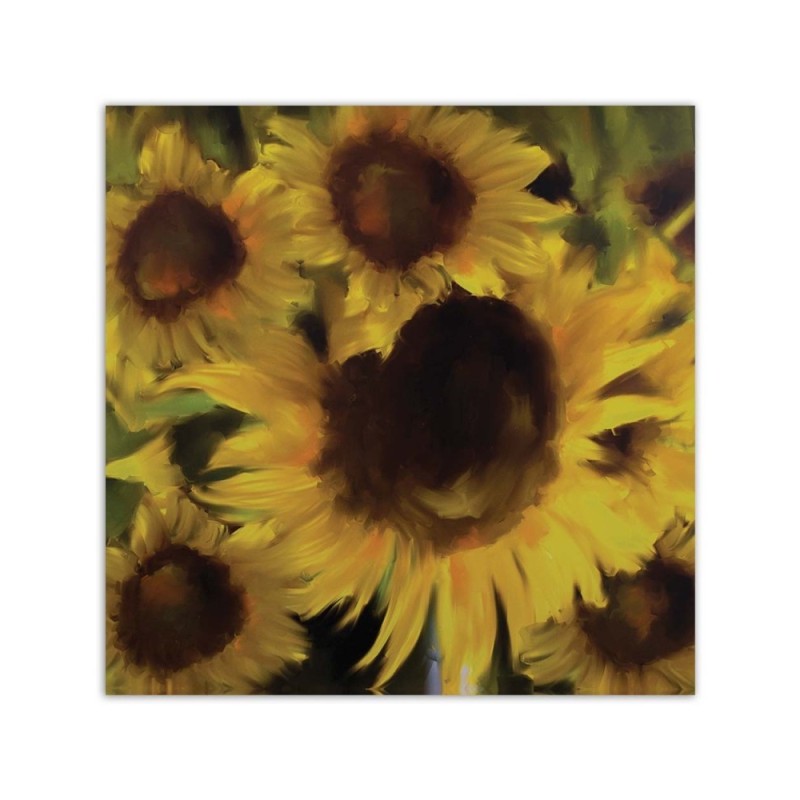 Leinwandbild - Blumenstrauß aus gelben Sonnenblumen | Feeby