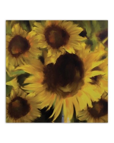 Leinwandbild - Blumenstrauß aus gelben Sonnenblumen | Feeby