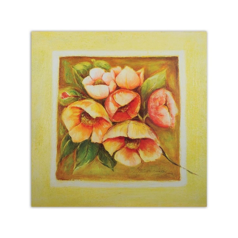 Modernes Wandbild - Sechs rosa Blumen | Feeby