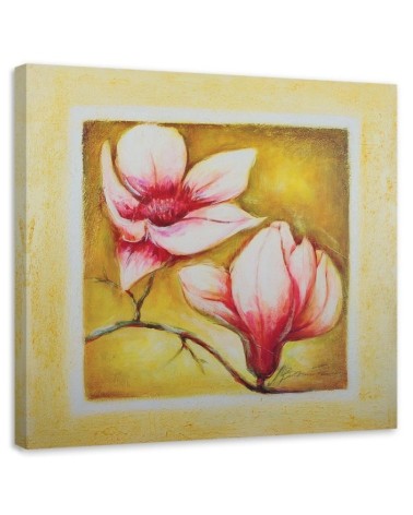 Hand-painted Canvas painting - Two cherry tree flowers | FEEBY