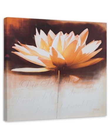 Canvas prints as hand-painted - Water lily flower | FEEBY