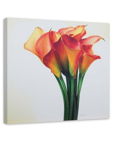 Bild auf Leinwand - Blumenstrauß aus roten Blumen | Feeby