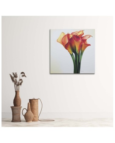 Bild auf Leinwand - Blumenstrauß aus roten Blumen | Feeby