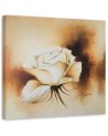 Hand-painted Canvas painting - White vintage rose | FEEBY