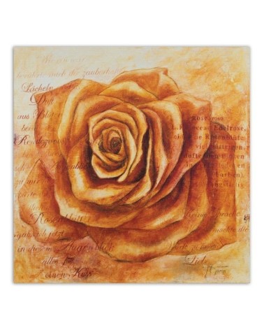 Leinwandbild - Orangefarbener Rosenkopf | Feeby