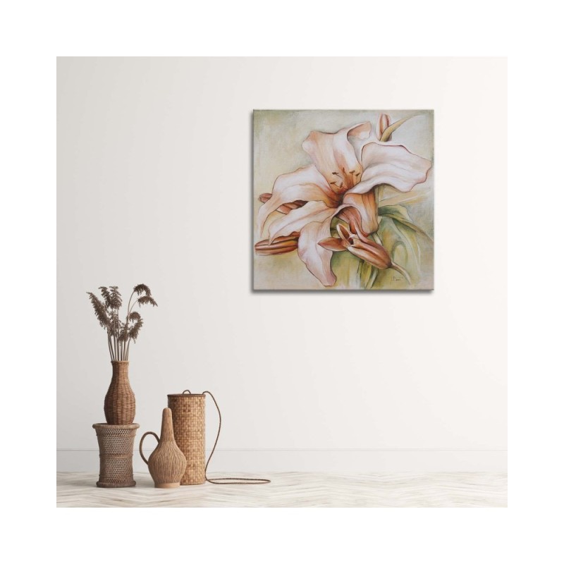 Wandbild für Wohnzimmer - Seerose und Knospen | Feeby