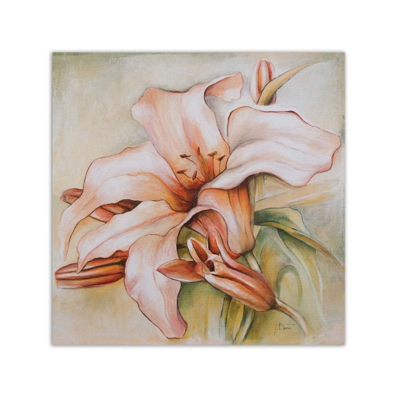 Wandbild für Wohnzimmer - Seerose und Knospen | Feeby