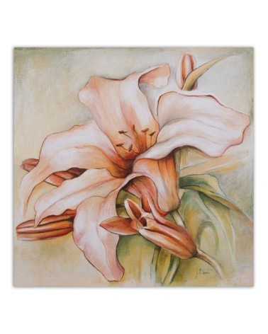 Wandbild für Wohnzimmer - Seerose und Knospen | Feeby