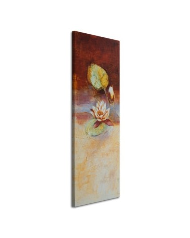 Canvas prints for living room - Water lily flower as hand painted | FEEBY