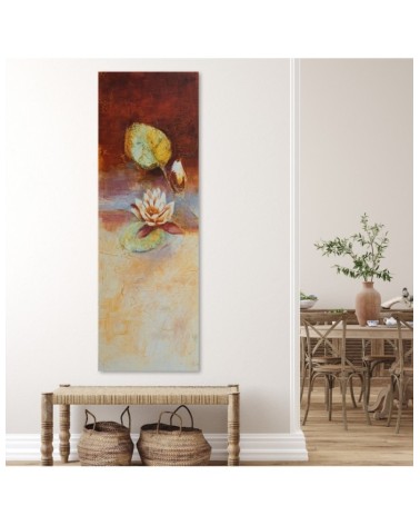 Leinwandbild - Seerosenblüte wie handgemalt | Feeby