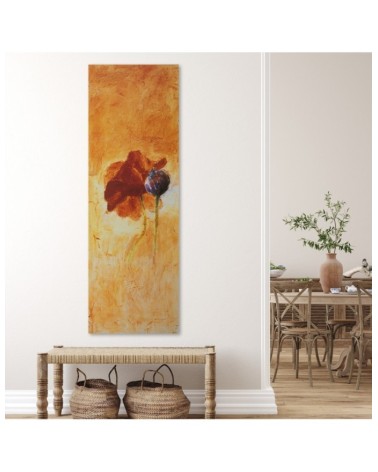 Bild auf Leinwand - Mohnblume wie handgemalt | Feeby