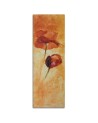 Picture on wrapped canvas for the living room - Poppy flower as hand-painted | FEEBY