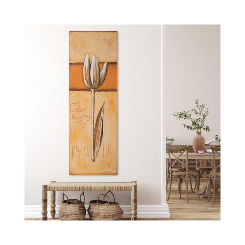 Modernes Wandbild - Tulpe wie handgemalt | Feeby
