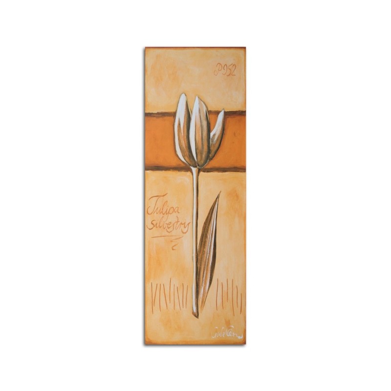 Modernes Wandbild - Tulpe wie handgemalt | Feeby