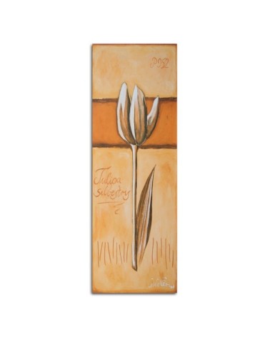 Modernes Wandbild - Tulpe wie handgemalt | Feeby