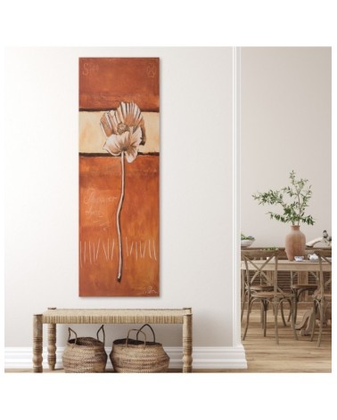 Dekoratives Leinwandbild - Eine einsame Mohnblume | Feeby