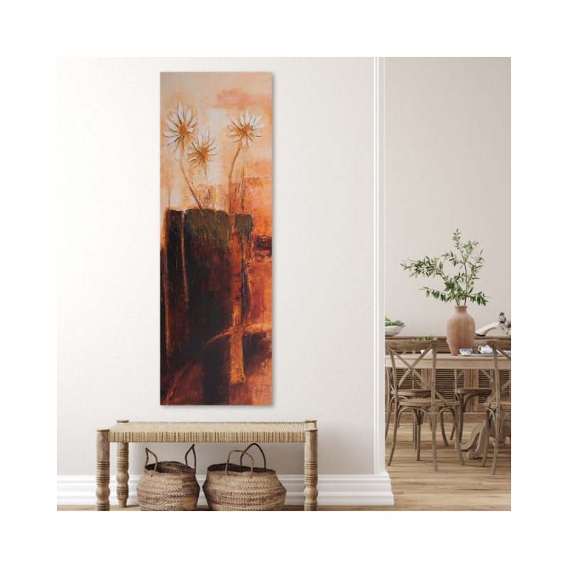 Leinwandbild - Drei Wildblumen | Feeby