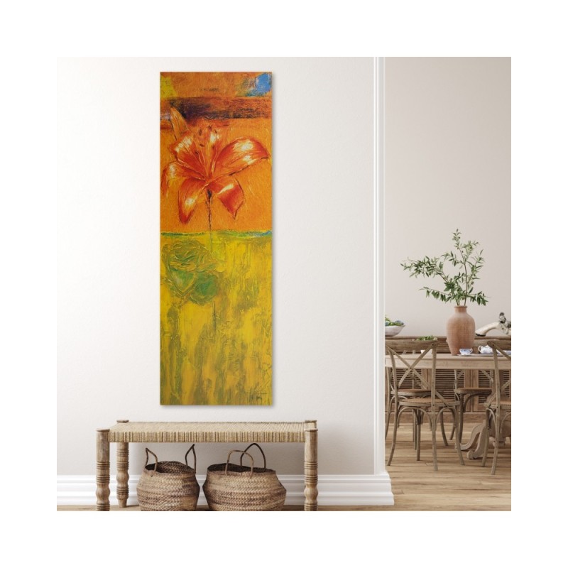 Modernes Wandbild - Orangefarbene Lilie | Feeby