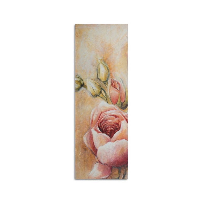 Bild auf Leinwand - Rosa Rosen und Knospen | Feeby
