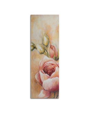 Bild auf Leinwand - Rosa Rosen und Knospen | Feeby