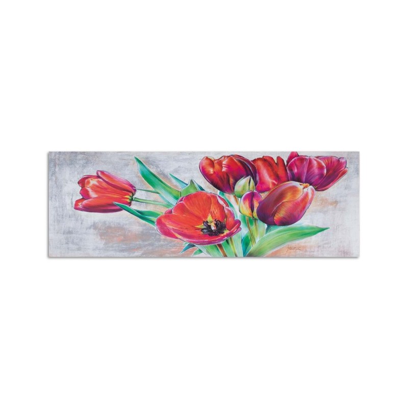 Modernes Wandbild - Blumenstrauß aus roten Tulpen | Feeby